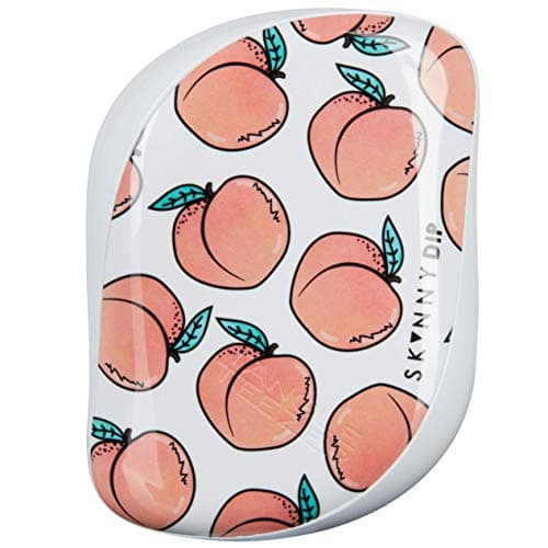 Image of Tangle Teezer x Skinny Dip Compact Styler Detangling Hairbrush, Cheeky Peach