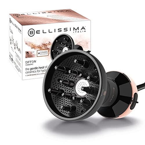 Image of Bellissima Diffon, Diffuser Hairdryer for Curly Hair, Argan Oil & Ceramic Infused, Gentle Heat for Frizz-Free Curls, 2 Heat / 1 Speed Setting, Lightweight, 700 W
