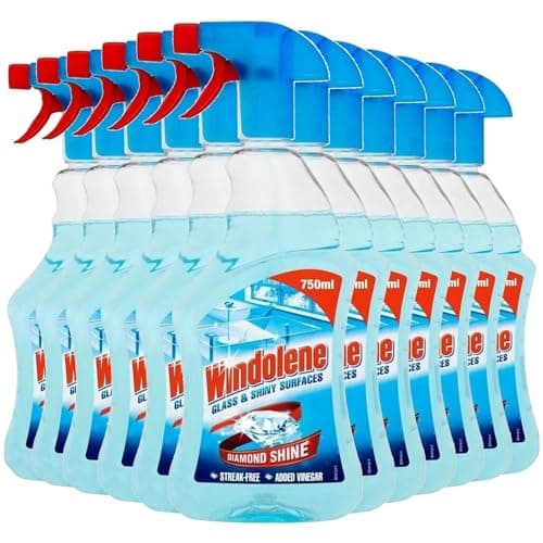 Image of Windolene Glass & Shiny Surfaces Diamond Shine, Pack 12 x 750ml, Streak-Free Cleaning for Windows, Window cleaner & Glass cleaner