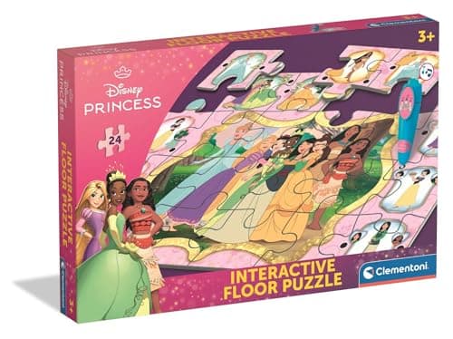 Image of Clementoni Interactive Floor Puzzle - Princess With Electronic Pen, 24-Piece Educational Puzzle for Preschool Kids Age 3+