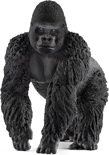 Image of SCHLEICH WILD LIFE 14770 Realistische Gorilla Männchen Tiere Figur - Realistisches Gorillamännchen - Tiere Figuren Sets für Fantasievolles Spiel ab 3 Jahren