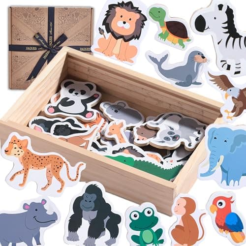Image of Jaques of London Animal Magnets for Kids | Wooden Fridge Magnets | Since 1795