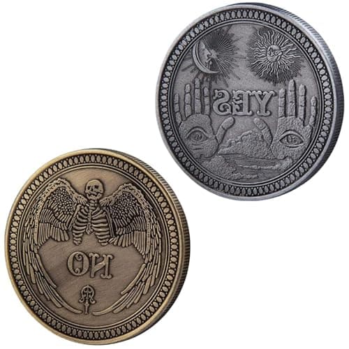 Image of 2 Pcs Yes or No Decision Coin – 40mm Metal Challenge Coins with 3D Relief Design, Toss Game Gift for Collectors & Indecisive Moments
