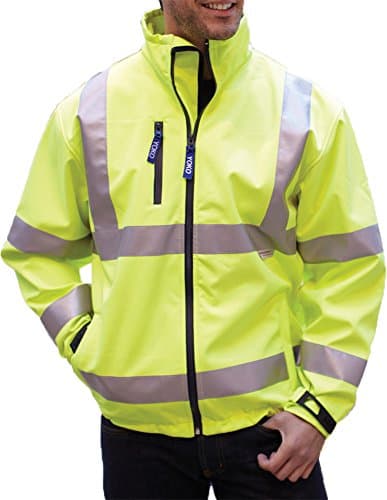 Image of Yoko Mens Hi-Vis Sofshell Jacket (XL) (Hi-Vis Yellow)