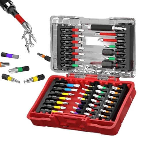 Image of Bit Screwdriver Set - 42-in-1 Screwdriver, Ratchet Wrench with T-Handle and S2 Steel Bits, Precision Screwdriver Sets Magnetic Adapter Extension with Rainbow Sleeves Non-slip Cap