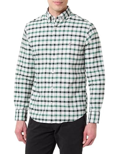 Image of GANT Men's Reg Oxford Check Shirt, Woody Green, 3XL