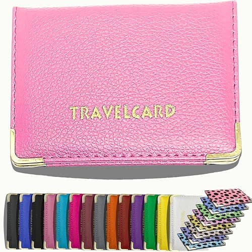 Image of HITHIKA - New Leather Oyster Travel Card Bus Pass Holder Wallet Rail Card Cover CASE (Baby Pink)