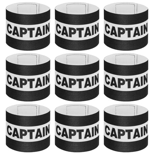 Image of Vyuwast 9PCS Captain Armbands, Adjustable Nylon Soccer Armbands, Breathable Football Captain Bands for Youth and Adults, Sport Armband for Football Rugby Basketball