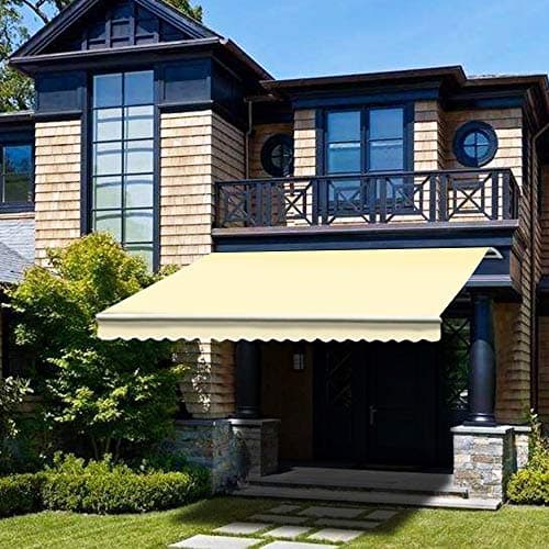 Image of Green Bay 2.5 x 2m Manual Awning Garden Patio Canopy Sun Shade Shelter Retractable Cream