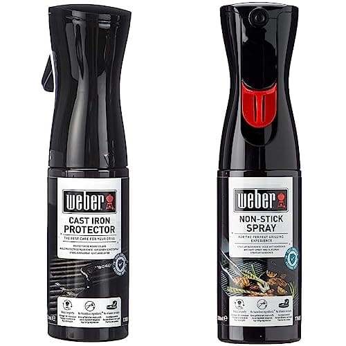 Image of Weber Non-Stick Spray 200 ml & 17889 Cast Iron Protector, Black, 5.0 cm*25.0 cm*8.0 cm