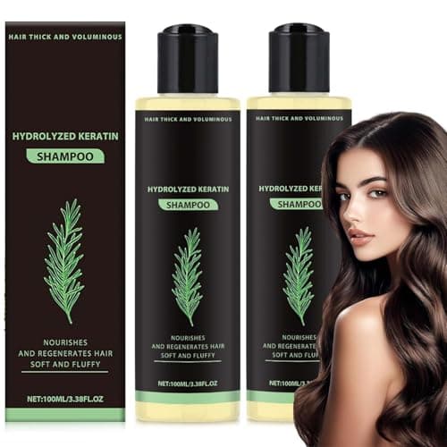Image of Rosemary Hair Growth Shampoo, 2 Pcs Organic Rosemary Shampoo for Hair Growth, Natural Shampoo for Strengthening & Thickening with Hydrolyzed Keratin for Thin Weak Fine Hair Loss, for Women and Men