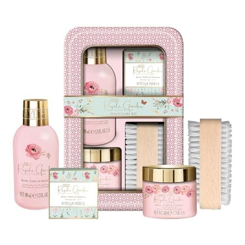 Image of Baylis & Harding Royale Garden Rose, Poppy & Vanilla Luxury Pamper Keepsake Tin Gift Set - Vegan Friendly (Pack of 1)