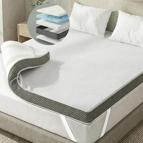 Image of Degrees of Comfort Memory Foam Mattress Topper Small Double Size, 5cm Thick Hypoallergenic Toppers with Airflow Mesh and Soft, Washable, Anti-Slip Cover for Back Pain and Silentnight Sleep