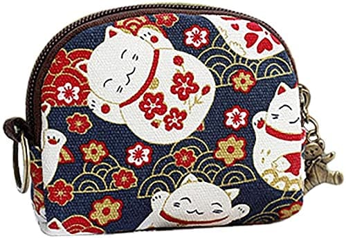 Image of 1PC Cartoon Lucky Cat Wallet Small Cute Coin Purse Clutch Handbag Zipper Card Holder Wallet for Home Daily Use Storage Bag for Home Lovely and attractive