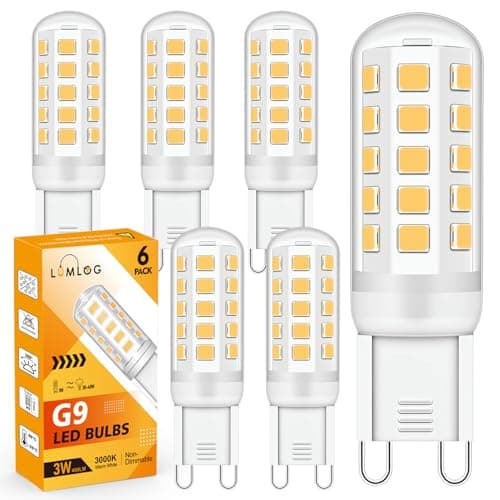 Image of Lumlog G9 Led Bulbs, 3W Warm White Light Bulbs, Equivalent to 30-40W Halogen, 400Lm, 3000 Kelvin 220-240V No Flicker Non-Dimmable Energy Savingor Lighting Decor [Energy Class D] (6 Pack)