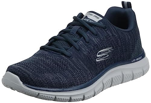 Image of Skechers Mens Track Front Runner Sneaker, Navy Grey, 9.5 UK