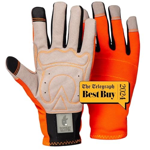 Image of Donkey Gloves Multipurpose Gardening Gloves for Women & Men - Tough but Soft, Fitted Feel, Padded Work Gloves, Touch-tech, Bramble & Nettle Proof, Vegan, Machine Washable (Medium 7-8)