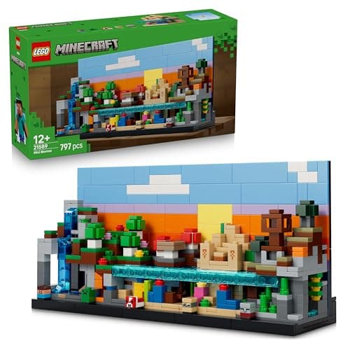 Image of LEGO Minecraft Mini Biomes Toy - DIY Miniature Room Decor Kit - 3D Puzzle w/ 5 Microfigures - Gaming Gift for 12+ Year Old Boys, Girls & Teens - 21589