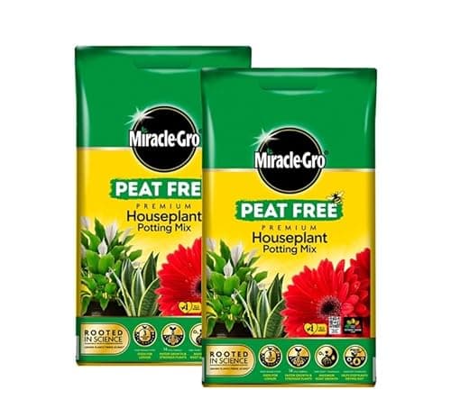 Image of 2x Peat Free Houseplant Potting Mix Compost 10L, Indoor Plant Soil for Pots and Containers, Ready to Use Growing Medium