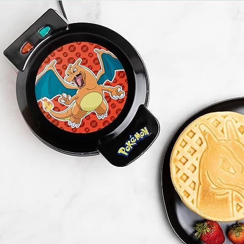 Image of Uncanny Brands Pokémon Charizard Waffle Maker –Make Charizard Waffles at Home – Fun Kitchen Appliance – Non-Stick, Compact and Easy to Clean