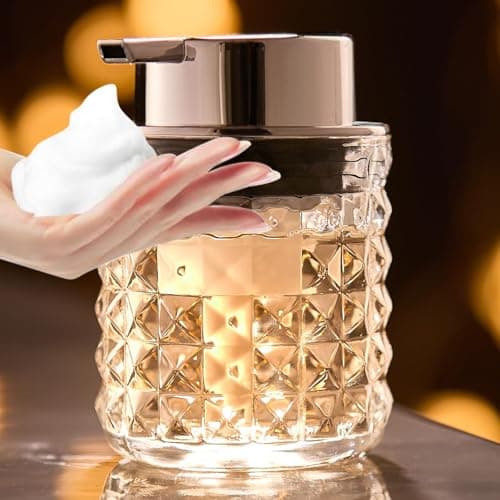 Image of CICUFY Glass Hand Foaming Soap Dispensers with Silver Pump - 1 Pack
