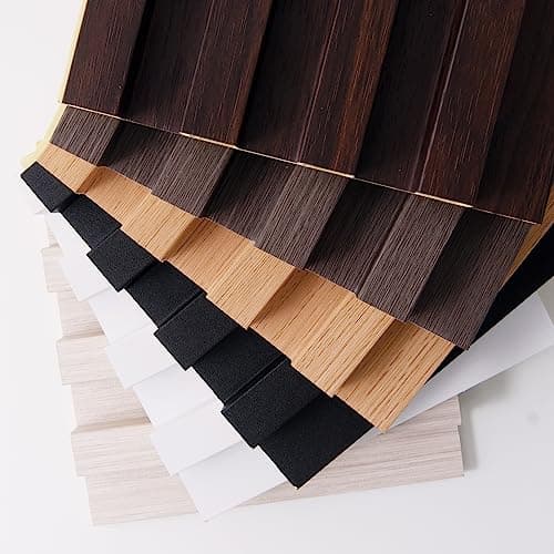 Image of Art3d Slat Wall Panel for Modern Decor, WPC Acoustic Diffuser Panel, Samples 6-Pack 6 x 6in.