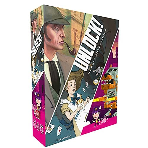 Image of Asmodee Unlock! Heroic Adventures Escape Room Card Game Ages 10+ 1-6 Players 60 Minutes Playing Time