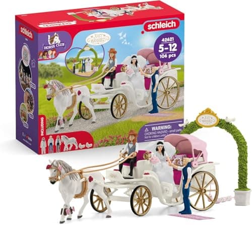 Image of SCHLEICH 42641 HORSE CLUB Wedding Carriage Playset for ages 5+