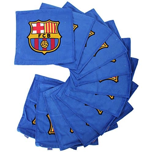 Image of FC Barcelona Official Football Crest Face Cloth / Flannel Set (Pack Of 1) (30cm x 30 cm) (Blue)