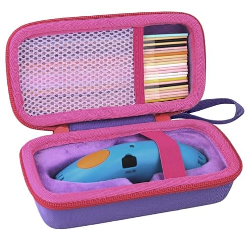 Image of co2CREA Empty Travel Hard Case for 3Doodler Start+ Essentials 3D Pen Set,Storage Organizer Holder for Printing Filament Refill and USB Charger.(Case only, Pen Set not Included)