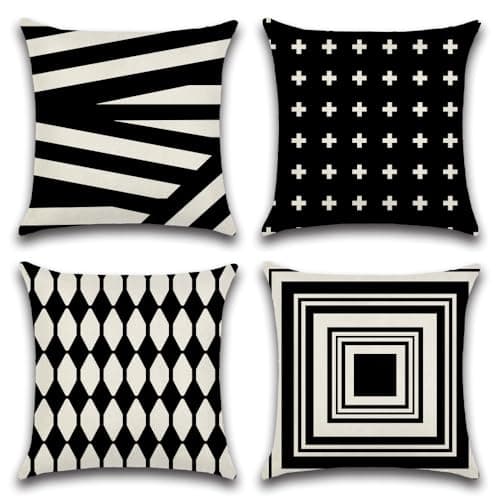 Image of CLVEDU 4Pack Pillow Covers 18x18In Throw Pillow Case Cushion Covers Colorful Printed Throw Pillow Covers, Pillow Case Cushion for Home Couch Sofa Decorative, Gifts 45x45cm(Style57)