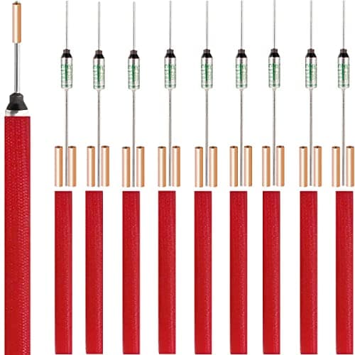 Image of Youmile 10 pcs SF240E SEFUSE 240 Degree Celsius Metal Thermal Cutoffs Thermal Fuse 10A 250V with GT-1 Crimp terminal Silicone fiberglass sleeving for Household Electrical appliances