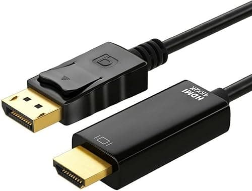 Image of Multibao DisplayPort DP to HDMI Cable, 4K Resolution, Display Port (DP) to HDMI Lead for Monitor,PC,Laptop,Projektor (1 Metre)
