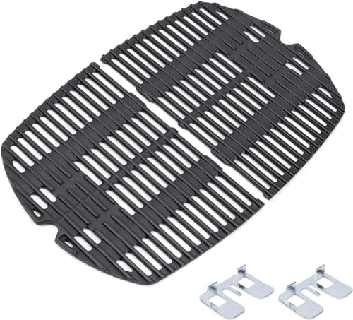 Image of Denmay 7645 27.3 x 38.9CM Cast Iron Cooking Grates for Weber Q200,Q220, Q2000,Q2200 Gas Grill, Grill Grates Replacement Parts for Weber 7645.