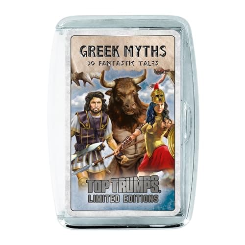 Image of Top Trumps Greek Myths '30 Fantastic Tales' Limited Edition Card Game | Educational Kids Card Game Featuring Greek Gods, Heroes & Monsters | Fun Family Travel Game