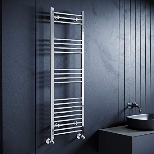 Image of ELEGANT Towel Radiator Chrome Heated Towel Rail Modern Straight Designer Wall Mounted Ladder Rad Bathroom Radiators 1500x500mm