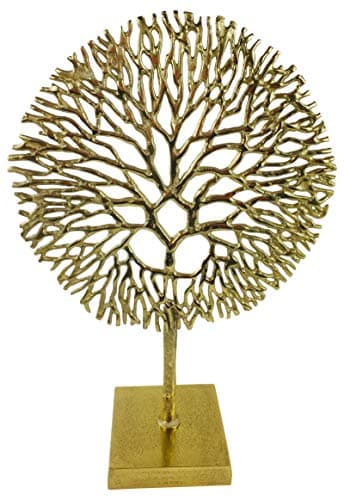 Image of EliteKoopers 1Pcs Gold Metal Coral Sculpture For Home Decor Novelty Gift Ornament
