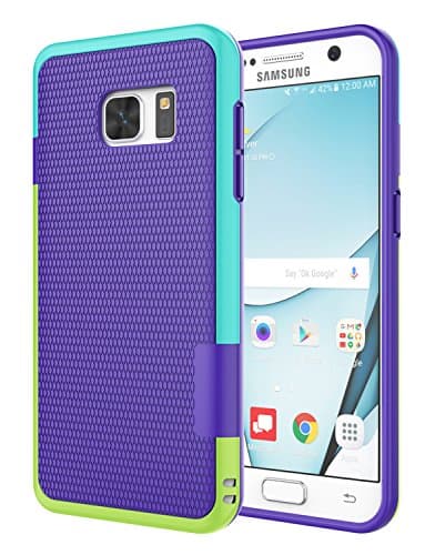 Image of Jeylly Galaxy S7 Case, Shock Proof Ultra Slim Rugged Bumper Hybrid Soft TPU & Hard PC Protective Anti-slip Case Cover for Samsung Galaxy S7 S VII G930 GS7 - Purple