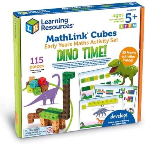 Image of Learning Resources MathLink Cubes Early Maths Activity Set, Ages 5+, Early Maths Skills, Classroom and Homeschool, Maths Toys for kids, Counting Resource for kids, Maths Blocks, EYFS Resources