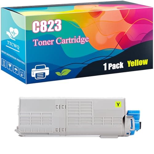 Image of C823 Toner Cartridge Compatible with Okidata OKI C823 C823dn C823n C833 C833dn C833n C843 C843dn Printers, High-Yield Ideal for High-Volume Printing (1 Pack Yellow)