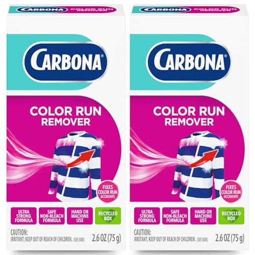 Image of Carbona® Color Run Remover | Powerful Color Bleed Eliminator | Fixes Color Run Accidents | 2.6 Oz, 2 Pack