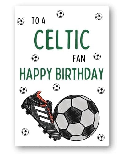 Image of Second Ave Celtic Football Fan Adult Children's Kids Birthday Greetings Card