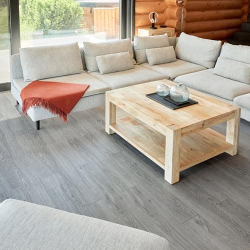 Image of Self Adhesive Floor Planks - 7 Planks Pack Covering 10.47 sq ft / 0.97sqm | Each Stick On Tile Plank Measures 5.9x35.9in (91.4x15.2cm) | Peel And Stick Vinyl Flooring | Grey Wood Effect