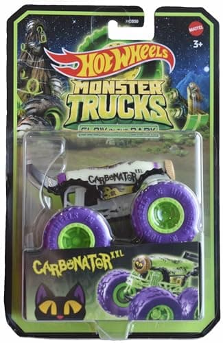 Image of Hot Wheels Monster Trucks Carbonator, Glow in The Dark 1:64 Scale die cast