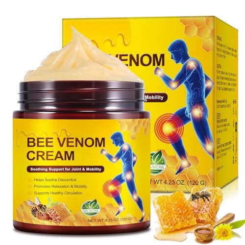 Image of 120G Bee Venom Cream Extra Strength for Joint/Muscles Sensation Relief & Recovery & Soothing, Promoting Mobility/Flexibility, Fits for Neck, Back, Legs, Knees, Hands, Feet/Whole Body