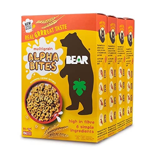 Image of BEAR Alphabites Multigrain Cereal for Kids - High Fibre - Healthy - 350g (Pack of 4)