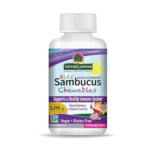 Image of Nature’s Answer Kids’ Sambucus Chewables, 3200mg, 45 Tablets