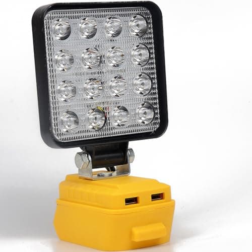 Image of LED Work Light for Dewalt 20V Li-ion Battery, ZDOZITZ 18W 5400LM for Dewalt - 18V Battery Light with Dual USB Charging Port(Tool Only)