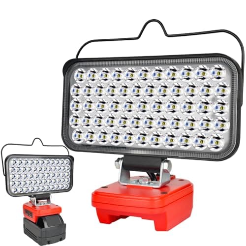 Image of Cordless LED Work Light for Milwaukee M18 18V Battery, Portable Flood Lights 174W Spotlight Compact Lighting 10800LM with Type C & USB Fast Charging for Camping, Hiking, Power Failure,Workshop