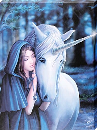 Image of Anne Stokes Solace Canvas Print 19x25cm